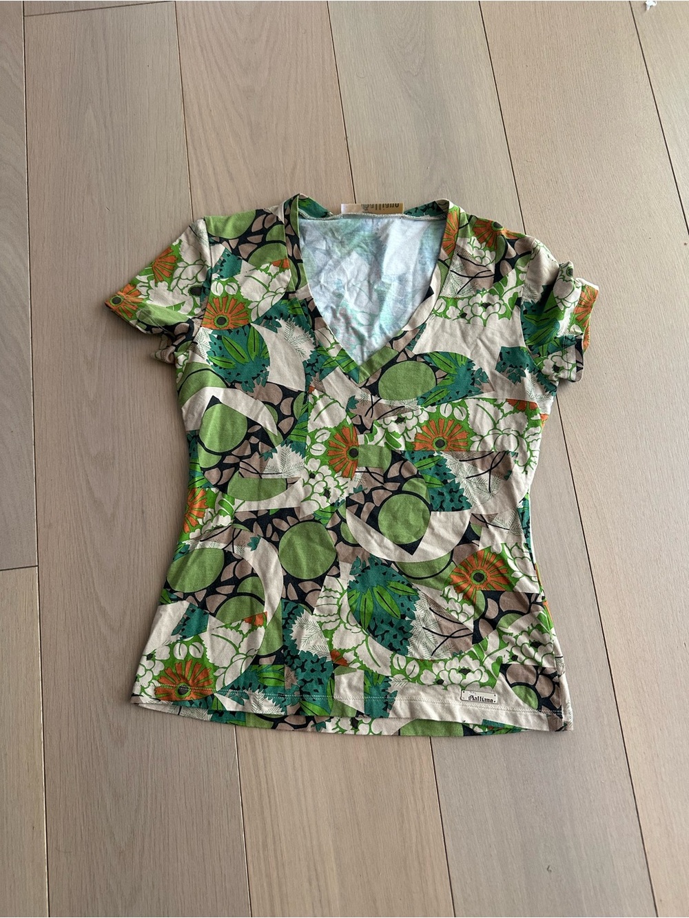John Galliano FW 2005 Floral Pattern T-Shirt